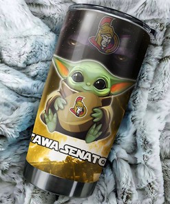 Ottawa Senators NHL Tumbler: Baby Yoda Design Tumbler for NHL Fans, Perfect for Gifting