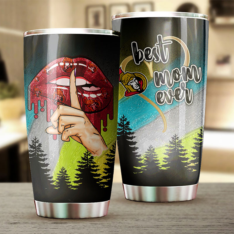 Ottawa Senators NHL Tumbler: Best Mom Ever Tumbler with NHL Logo, Perfect for Dedicated Fans