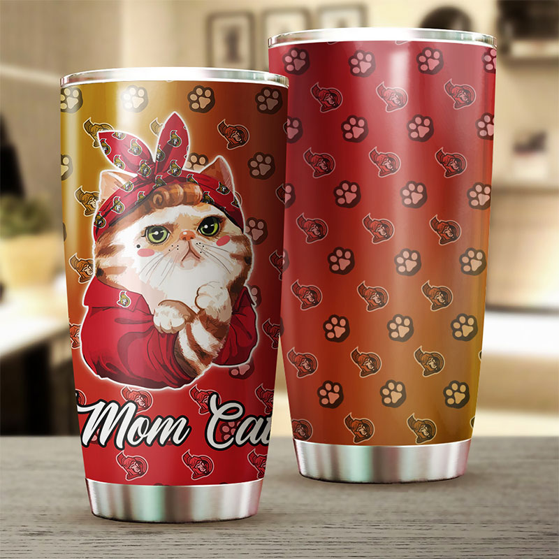 Ottawa Senators NHL Tumbler: Cat Mom Tumbler with NHL Logo, Perfect for Dedicated Fans - Image 2
