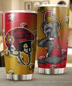 Ottawa Senators NHL Tumbler - Funny Dog Design