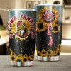 Ottawa Senators NHL Tumbler with Sunflower Design - Perfect for Sports Fans