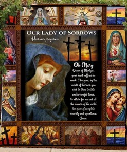 Our Lady Of Sorrows Quilt Blanket - Find comfort in Our Lady Of Sorrows with this quilt blanket
