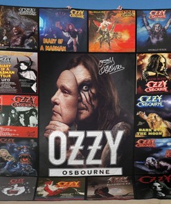 Ozzy Osbourne Quotes Collection Quilt Blanket, Ideal for Rock Music Fans