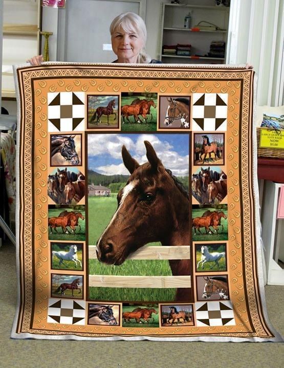 Painted Horses Quilt Bed Set