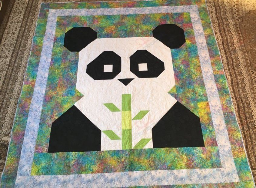 Panda Paper Art Cute Animal Inspired Quilt Bedding Set