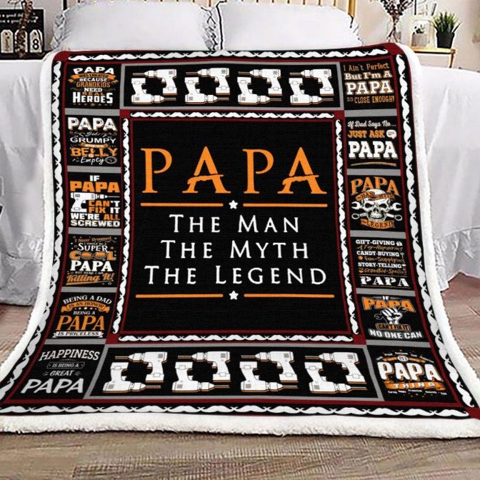 Papa, The Man, The Myth, The Legend Bed Set - Customized Bed Set for Fathers