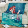 Parson Russell Dog Lovers and Mermaid Inspired Fleece Blanket - Premium Comfy Sofa Throw Blanket Gift