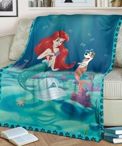 Parson Russell Dog Lovers and Mermaid Inspired Fleece Blanket - Premium Comfy Sofa Throw Blanket Gift