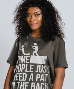 Pat in the Back Sarcastic Women's Shirt for Those Who Appreciate Humorous Insults