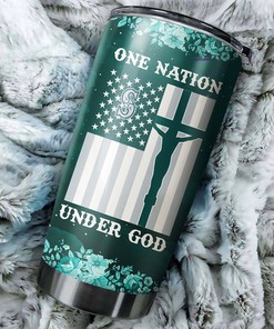 Patriotic Seattle Mariners One Nation Under God MLB Tumbler for Supporters