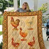 Pattern Chicken Anatomy Quilt Blanket for Biology and Animal Lovers
