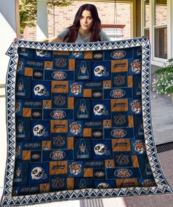 Pattern NCAA Auburn Tigers Lovers Quilt Bedding Set for Fans