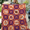 Pattern NCAA Clemson Tigers Collected Combined Quilt Bedding Set