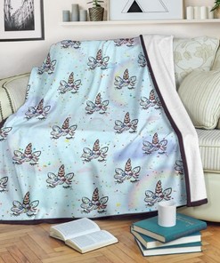 Pattern Unicorn Best Seller: Quilt Bedding Set with Premium Fleece Blanket for Unicorn Fans
