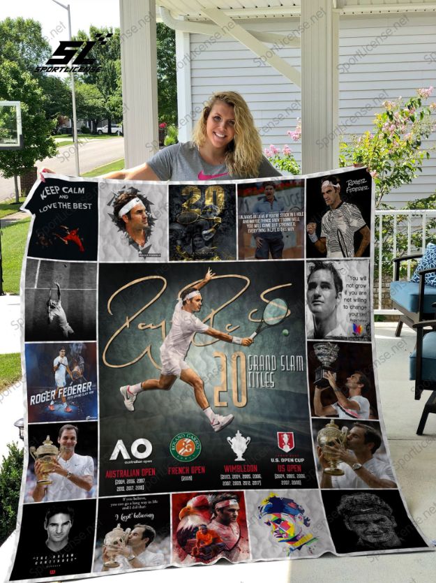 Pay homage to tennis legend Roger Federer with this quilt blanket