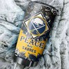 Peace, Love, and Hockey Grunge Design Buffalo Sabres NHL Tumbler - Perfect Gift for Hockey Fans