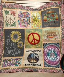 Peaceful Easy Feeling with Hippie Quilt Blanket for Fans of All Ages