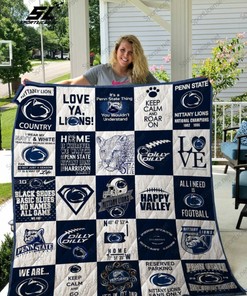 Penn State Nittany Lions NCAA Quilted Bedspread with Unique Design