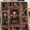 Pennywise Inspired Horror Movie Watching Quilt Blanket for Halloween