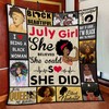 Perfect gift for Black Daughter, Girlfriend, or Wife - July Black Girl Black Queen Are Beautiful Quilt Bedding Set