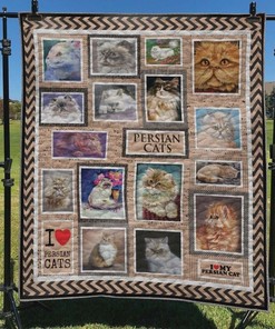Persian Cats I Love My Persian Cat Quilt Bedding Set Vintage