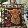 Personalize Your Space with Just a Girl Who Loves Highland Cows Quilt Blanket