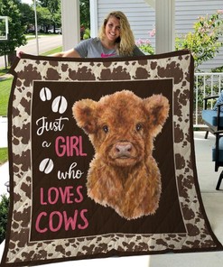 Personalize Your Space with Just a Girl Who Loves Highland Cows Quilt Blanket