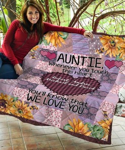 Personalized Auntie Sunflower Blanket - A Heartwarming Gift for Your Beloved Aunt