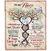 Personalized Bed Set Queen To My Niece Blanket From Aunt Auntie Uncle My Love Within It Morning Noon Niece Bedding Set