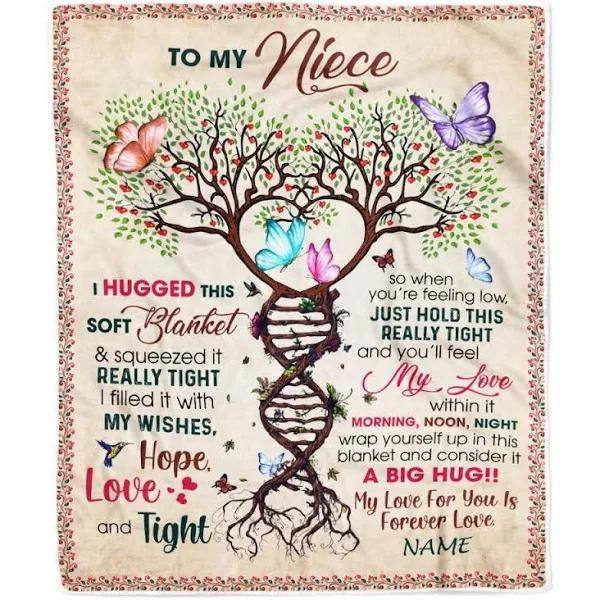 Personalized Bed Set Queen To My Niece Blanket From Aunt Auntie Uncle My Love Within It Morning Noon Niece Bedding Set