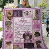 Personalized Black Girl Quilt Bedding Set for Granddaughter