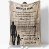 Personalized Blanket For Step Dad Quilt Bedding Set for Father's Day
