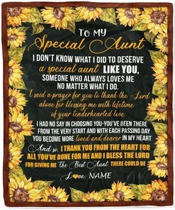 Personalized Blanket - Thank You Auntie for Being the Best Birthday Gift
