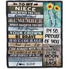 Personalized Blanket To My Niece Blanket From Aunt Auntie Uncle Wood Whenever You Feel Overwhelmed Quilt Bedding set
