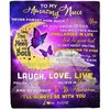 Personalized Blanket from Aunt for a Dear Niece - Butterfly Themed Bed Set