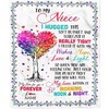 Personalized Blanket from Aunt to Niece with Butterflies - Great Gift for Little Girls