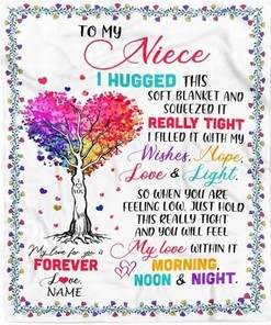 Personalized Blanket from Aunt to Niece with Butterflies - Great Gift for Little Girls