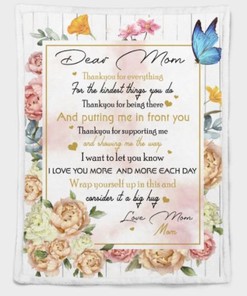 Personalized Butterfly Themed Quilt Blanket for Mom's Birthday