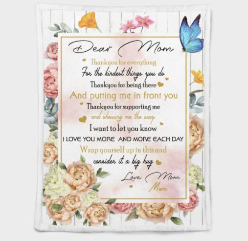 Personalized Butterfly Themed Quilt Blanket for Mom's Birthday