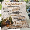 Personalized Camping Family To My Husband Quilt Bedding Set with a Photo Collage