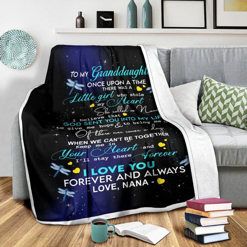 Personalized Dragonfly Bed Set for Girls - To My Granddaughter From Grandma