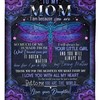 Personalized Dragonfly Purple Mandala Blanket for Moms from Daughters