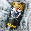 Personalized Edmonton Oilers NHL Tumbler with Beautiful Sunflower Design