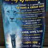 Personalized Fleece Baseball Quilt Blanket with Heartwarming Quote for Grandson