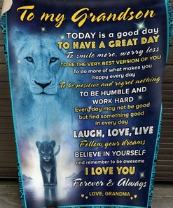 Personalized Fleece Baseball Quilt Blanket with Heartwarming Quote for Grandson