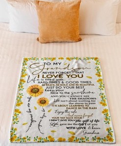 Personalized Fleece Blanket for Your Grandson - Express Your Love and Gratitude with This Cute Blanket