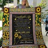 Personalized I Love You Forever and Always Sunflower Quilt Blanket - Romantic Gift for Your Loved One