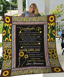 Personalized I Love You Forever and Always Sunflower Quilt Blanket - Romantic Gift for Your Loved One