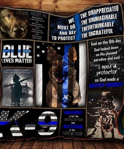 Personalized K9 Police Officer Quilt Bedding Set, Perfect for K9 Officers
