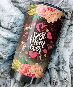 Personalized NHL Tumbler for Mom - Best Mom Ever with Phoenix Coyotes Flower Design